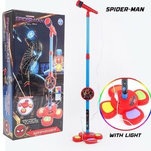 Spiderman no way home Red Blue Microphone Playset with light effects new in box